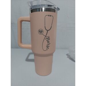 Nurse Stethoscope Tumbler with Handle, Nutrition Facts, Coffee Mug, Gift